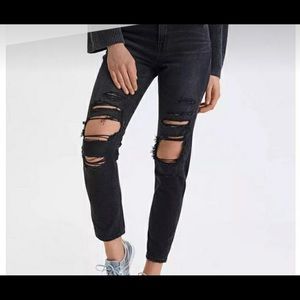 American Eagle distressed mom jeans